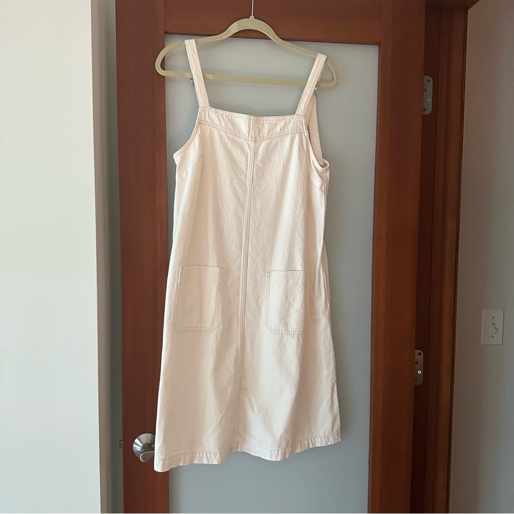 Gap Cream Overall Dress - size Small Tall